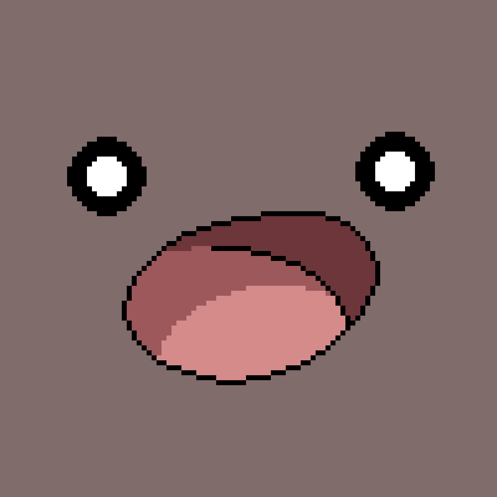 A close up of Paldean Wooper's face making the 'Surprised Pikachu' face